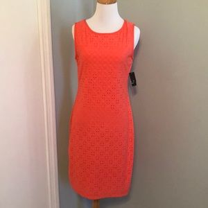 High neck Coral Spring/Summer Dress